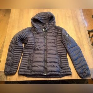 Women’s Kuhl Spyfire Black Hoody in color Blackout Size Large